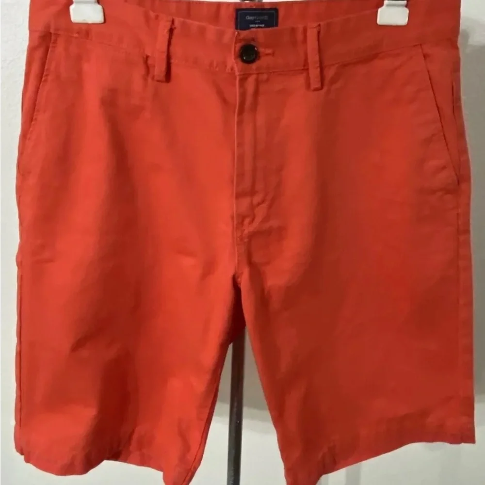 GAP khakis men’s shorts 32×10 Chino Pockets, casual orange cotton - Picture 1 of 7